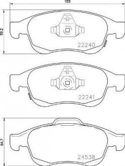 Гальмівні колодки дискові BREMBO P23 165 (фото 1)