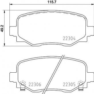 Гальмівні колодки дискові BREMBO P23177 (фото 1)