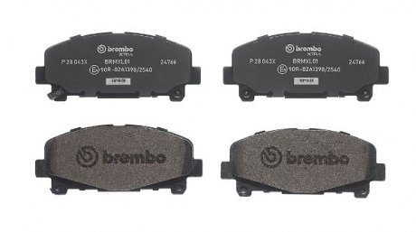 Комплект гальмівних колодок з 4 шт. дисків BREMBO P28043X