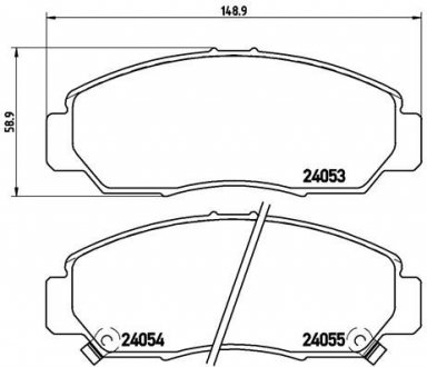 Комплект гальмівних колодок з 4 шт. дисків BREMBO P28047