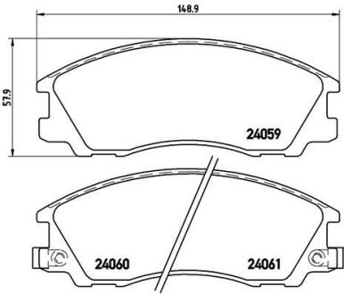 Гальмівні колодки дискові BREMBO P30 017