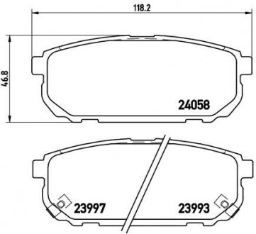 Гальмівні колодки дискові BREMBO P30023 (фото 1)