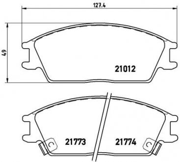 Гальмівні колодки дискові BREMBO P30024