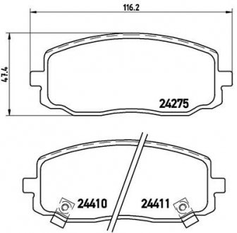 Гальмівні колодки дискові BREMBO P30 032