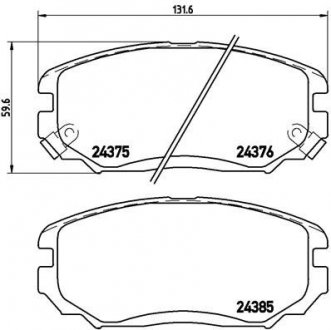 Гальмівні колодки дискові BREMBO P30038