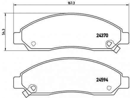 Гальмівні колодки дискові BREMBO P34 005