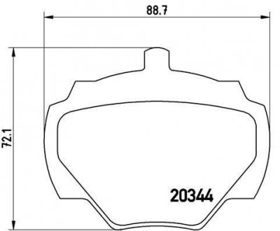 Гальмівні колодки дискові BREMBO P44 001 (фото 1)