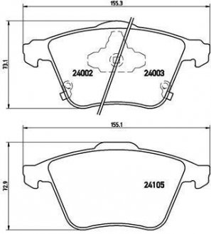 Гальмівні колодки дискові BREMBO P49 038