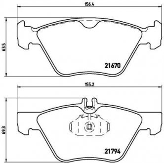 Гальмівні колодки дискові BREMBO P50026