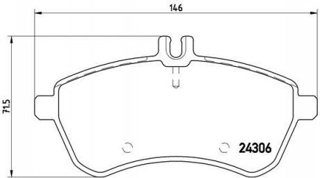 Гальмівні колодки дискові BREMBO P50070