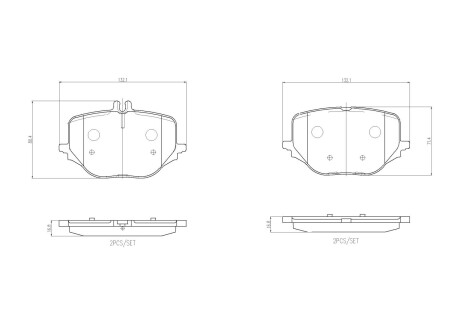 Колодки гальмівні дискові (комплект 4 шт) BREMBO P50170