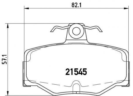 Комплект гальмівних колодок з 4 шт. дисків BREMBO P56024 (фото 1)