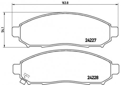 Гальмівні колодки дискові BREMBO P56 059 (фото 1)