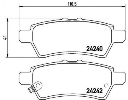 Комплект гальмівних колодок з 4 шт. дисків BREMBO P56060