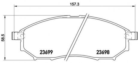 Гальмівні колодки дискові BREMBO P56094