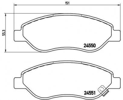 Гальмівні колодки дискові BREMBO P59 053 (фото 1)