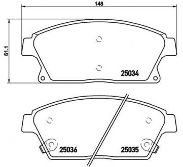 Гальмівні колодки дискові BREMBO P59 077