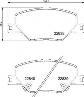 Колодки гальмівні дискові (комплект 4 шт) BREMBO P59096