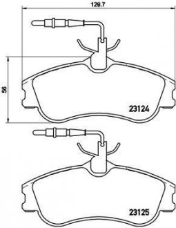 Гальмівні колодки дискові BREMBO P61060 (фото 1)