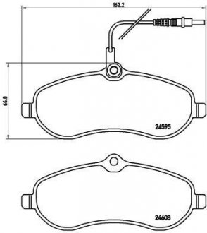 Гальмівні колодки дискові BREMBO P61 096