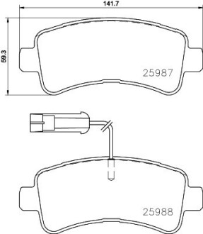 Гальмівні колодки дискові BREMBO P61 130 (фото 1)