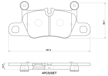 Гальмівні колодки дискові BREMBO P65 044 (фото 1)