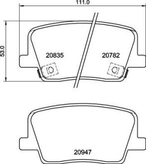 Гальмівні колодки дискові BREMBO P77 003