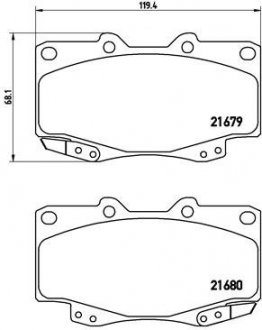 Гальмівні колодки дискові BREMBO P83069