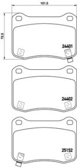 Гальмівні колодки дискові BREMBO P83 134