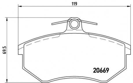 Гальмівні колодки дискові BREMBO P85 092