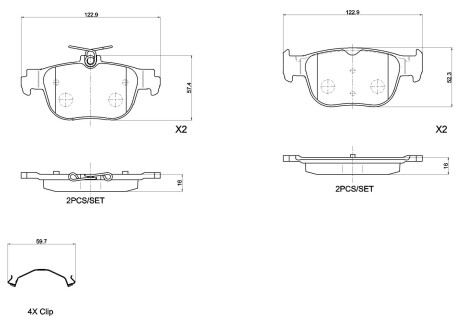 Гальмівні колодки дискові BREMBO P85 189