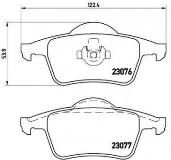 Гальмівні колодки дискові BREMBO P86 014 (фото 1)