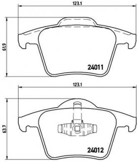 Гальмівні колодки дискові BREMBO P86 019 (фото 1)