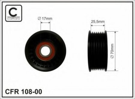 Ролик паска приводного Audi Q7, VW Touareg 3.2 V6/3.6 V6 FSI 02- (68,5X17X22,5) CAFFARO 10800