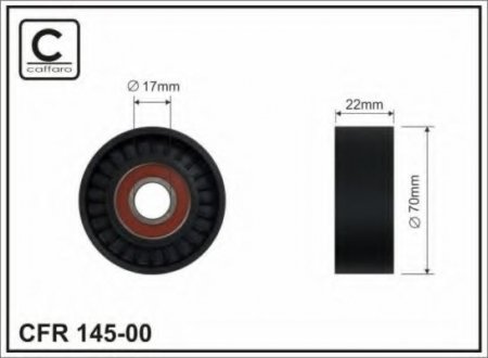 70x17x22 Ролик паска приводного Rover 75 99- CAFFARO 145-00