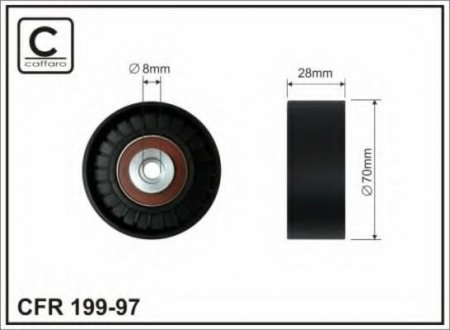 Ролик паска приводного 70x8x28 CAFFARO 199-97