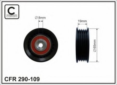 65x8x19,5 Ролик паска приводного DB Vaneo 1.7 CDI 02.02- CAFFARO 290-109