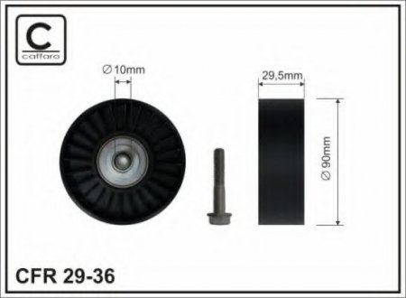 90x10x29,5 Ролик паска приводного Chrysler 2,4-2,5-3,3 Ford Mondeo I (Gbp) 1.6 I 16V 93- CAFFARO 29-36