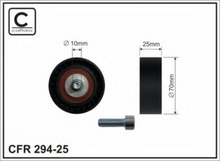 70x10x25 Ролик паска приводного Bmw E34/E36 1,8-2,5 91- CAFFARO 294-25