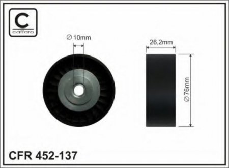 76x10x26 Ролик паска приводного VAG 1.2TSI 10- CAFFARO 452137