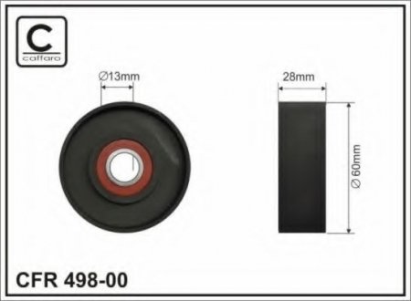 80x17x28 Ролик паска приводного Galant/Grandis/Outlander 2.4 GDI CAFFARO 498-00