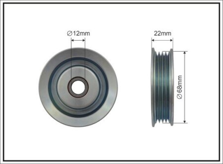 Ролик натяжной ремня поликлиновог CAFFARO 500127