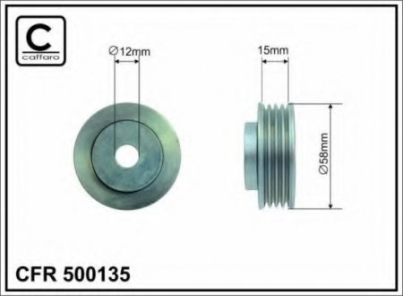 58x12x15 Ролик паска приводного Suzuki Swift 1.5 05- CAFFARO 500135