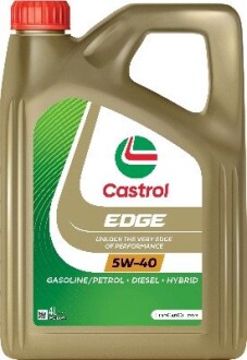 Масло ДВС 5W-40 EDGE API SN/CF, ACEA C3, GM dexos2, 4л, синт. CASTROL 15F7D6