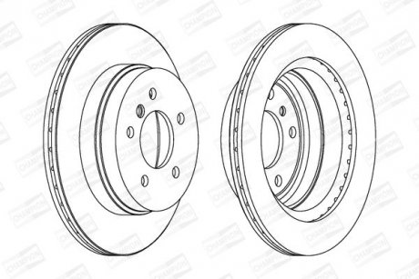 Диск гальмівний задній (кратно 2) Bmw 1 Serie, 3 Serie X1 CHAMPION 562442CH