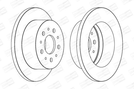 Диск тормозной задний (кратно 2шт.) Citroen Jumper (06-)/Fiat Ducato (06-)/Peugeot Boxer (05-) CHAMPION 562526CH