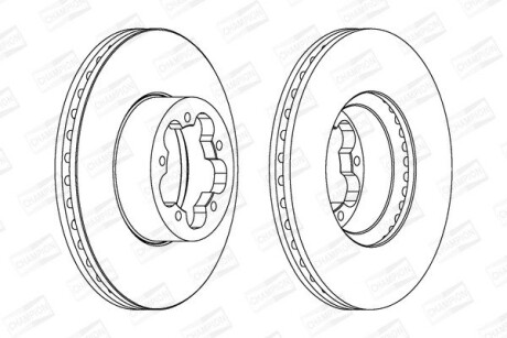 Диск тормозной передний (кратно 2шт.) Ford Transit (06-14), Transit Tourneo (06-14) CHAMPION 562540CH