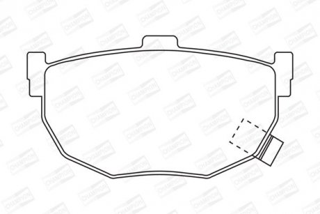 Колодки тормозные дисковые задние HYUNDAI COUPE I (RD) 96-02, COUPE II (GK) 01-12 CHAMPION 572127CH (фото 1)