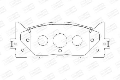 Колодки гальмівні дискові передні LEXUS ES (AVV6_, GSV6_, ASV6_) CHAMPION 572651CH