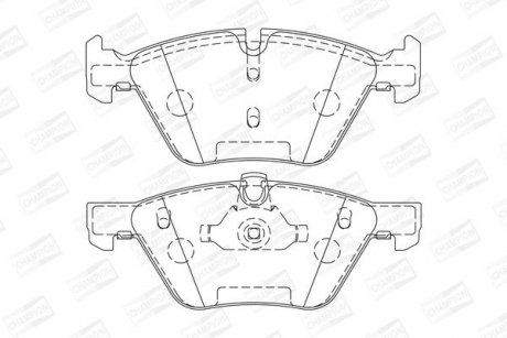 Колодки тормозные дисковые передние BMW S?ries 3 (E90) 01/05-, S?ries 5 (E60) CHAMPION 573151CH